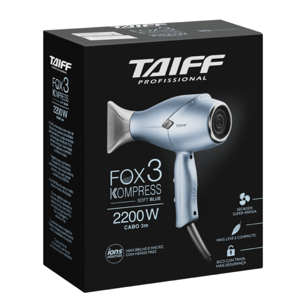 Secador de Cabelo Fox 3 Kompress 2200W Soft Blue - Image 7